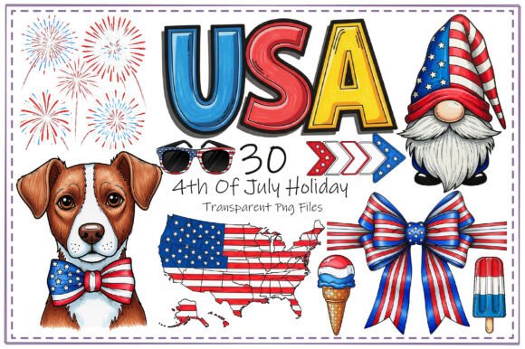 Download 4th of July Holiday Clipart Bundle - Holiday clipart bundle Collection