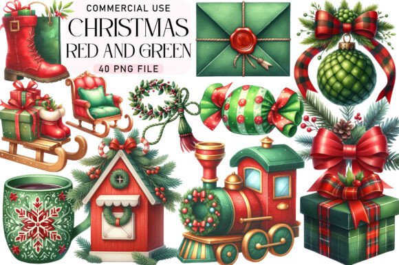 Download Christmas Red and Green Clipart - Red and green clipart Collection