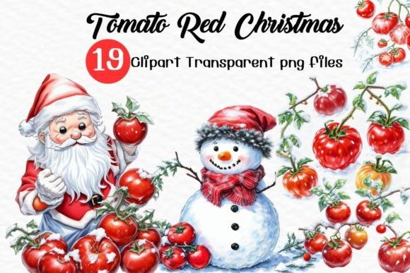 Download Tomato Red Christmas Watercolor Clipart - Red christmas watercolor Collection