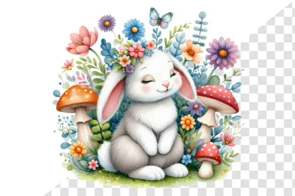 Download Whimsy Bunny Watercolor Clipart - Premium Resources