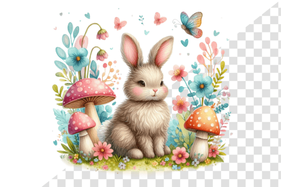Download Whimsy Bunny Watercolor Clipart - Premium Resources