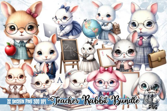 Download Adorable Teacher Rabbit Clipart PNG - Adorable Collection